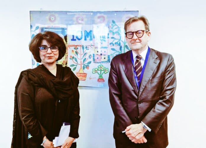 Pakistan's Ambassador Amna Baloch meets Henrikson EU special envoy on migration in Brussels