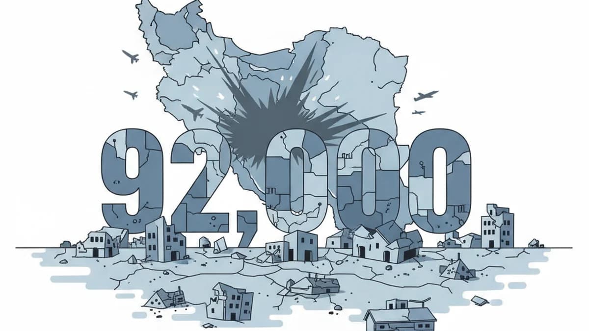 Iran Civilian Damage Tops 92,000 Units Amid Attacks