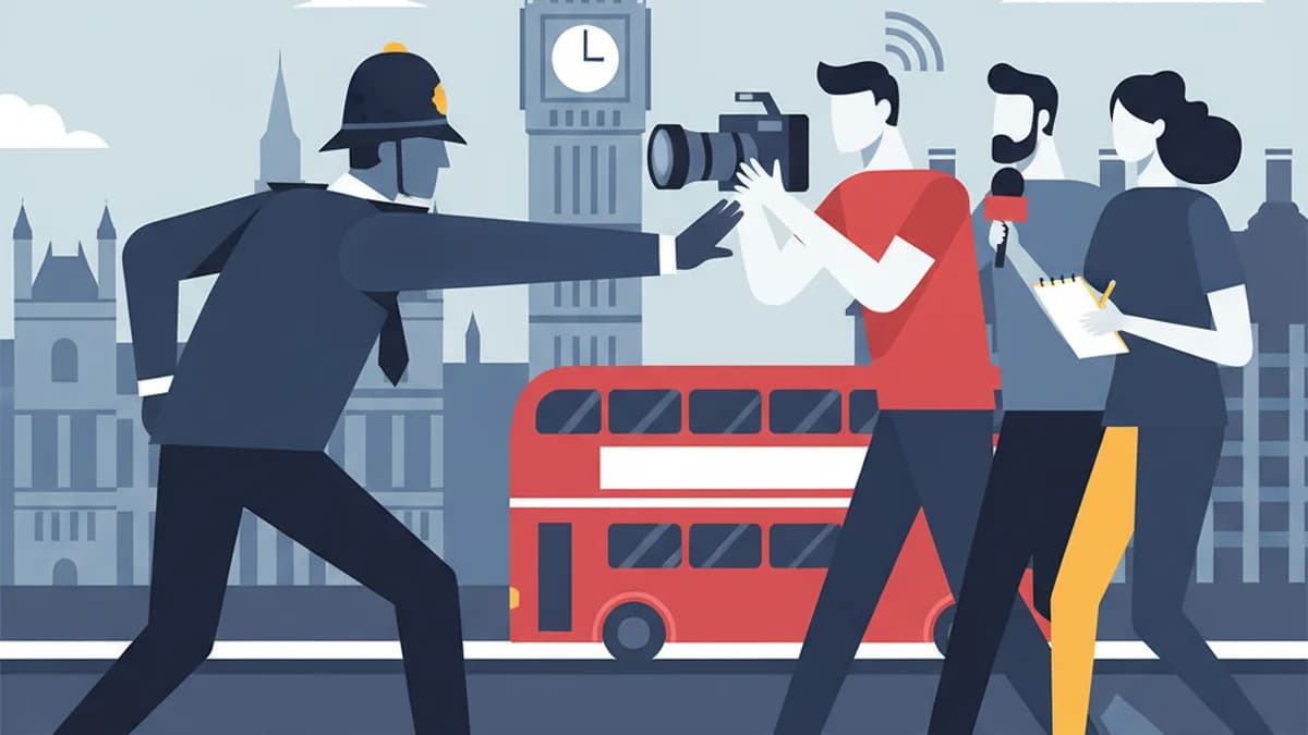 Controversy Brews as London Police Officer Confronts Journalists