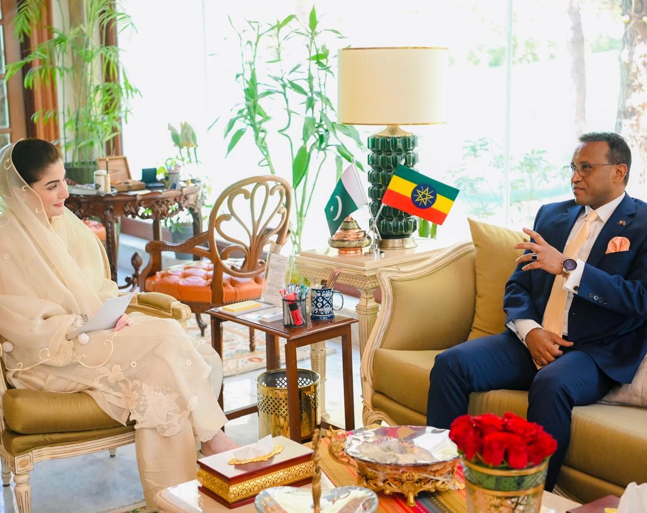 Ethiopian Ambassador Dr. Jemal Calls on Chief Minister Punjab Maryam Nawaz to Discuss Bilateral Cooperation